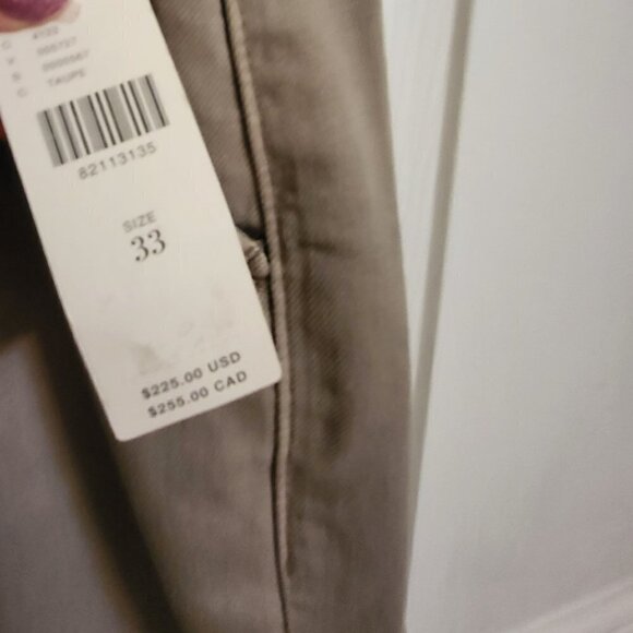 ANTHROPOLOGIE Paige Carly High-Rise Wide-Leg Jeans Moss Taupe Sz: 33 NWT - Picture 11 of 13